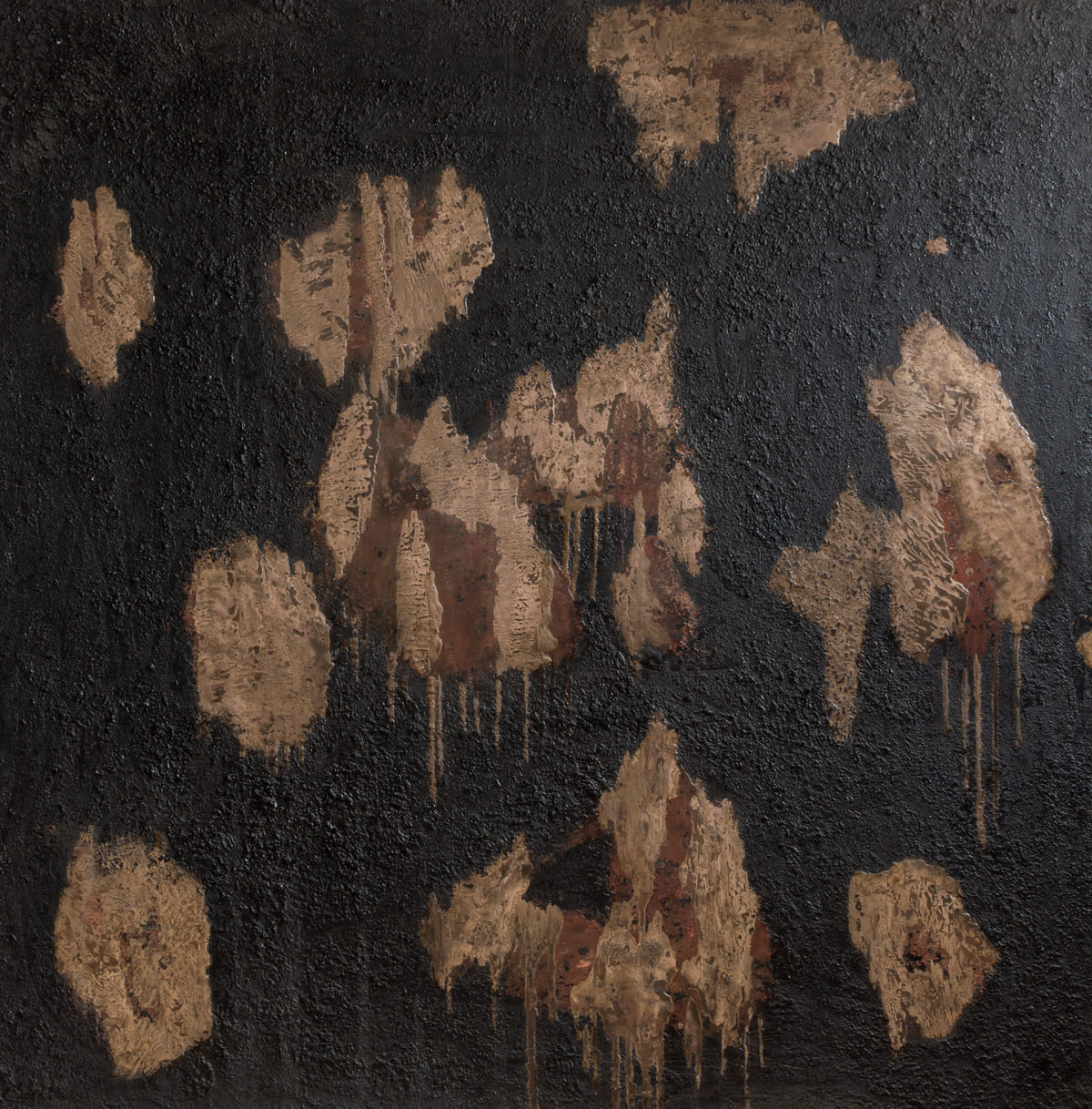 Mario Moraes, Curvelo, Brass and bronze on wood panel